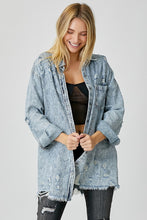 Load image into Gallery viewer, Distressed Denim Shirt