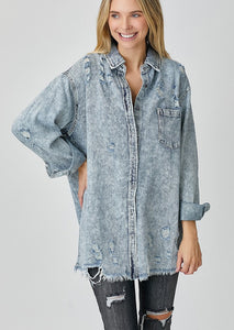 Distressed Denim Shirt