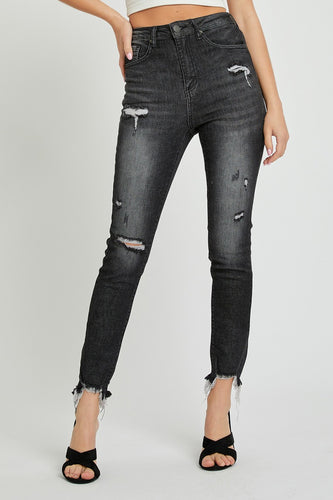 RISEN High Rise Relaxed Distressed Jean