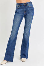 Load image into Gallery viewer, RISEN Mid Rise Flare Small Distressed Jean