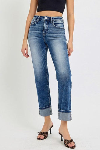 RISEN Tummy Control Straight Jeans