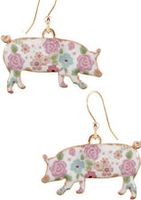 Load image into Gallery viewer, Enamel Pig Earrings