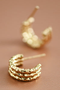 Aurora Textured Hoops