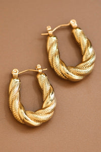 Golden Braid Hoops