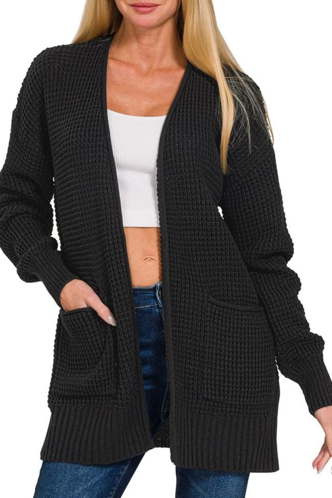 Waffle Cardigan