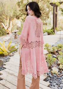 Saffron Crochet Kimono