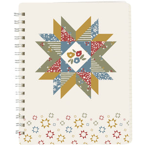 Primitives by Kathy - Star Quilt Spiral Notebook