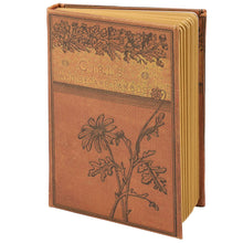Load image into Gallery viewer, Vintage-style book with floral design and text on a white background