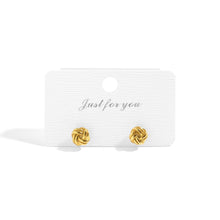 Load image into Gallery viewer, 18K Gold PVD Stainless Steel Knot Stud Earrings: Stainless