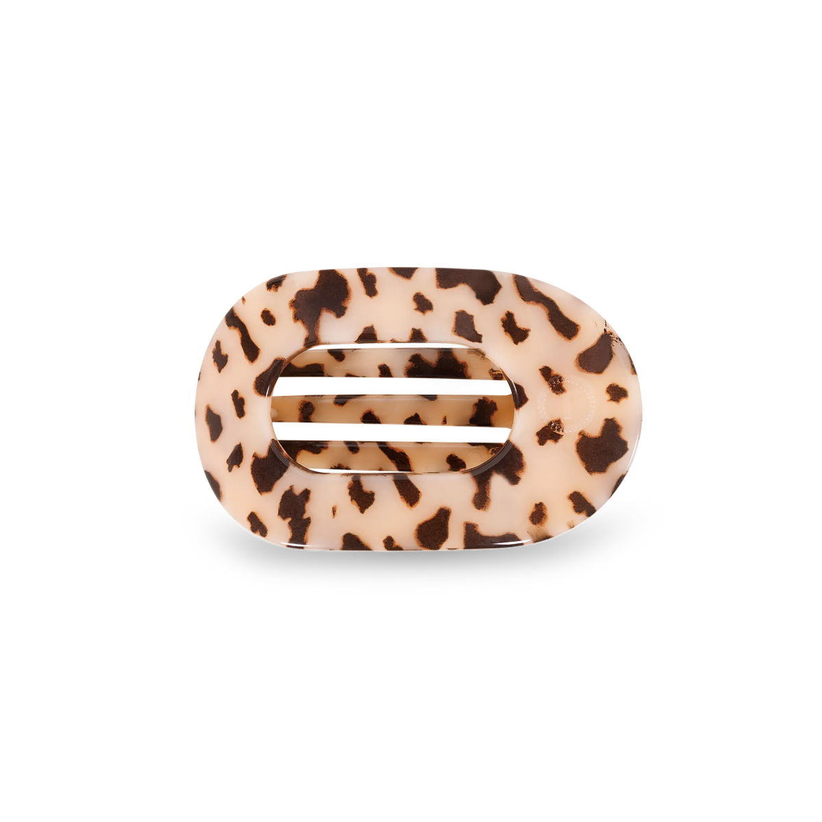 TELETIES - Round Flat Hair Clip | Small | Blonde Tortoise