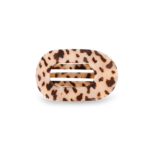 TELETIES - Round Flat Hair Clip | Small | Blonde Tortoise
