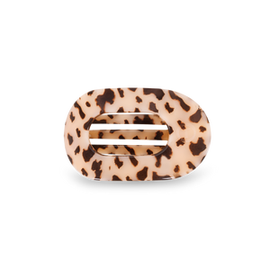 TELETIES - Round Flat Hair Clip | Small | Blonde Tortoise