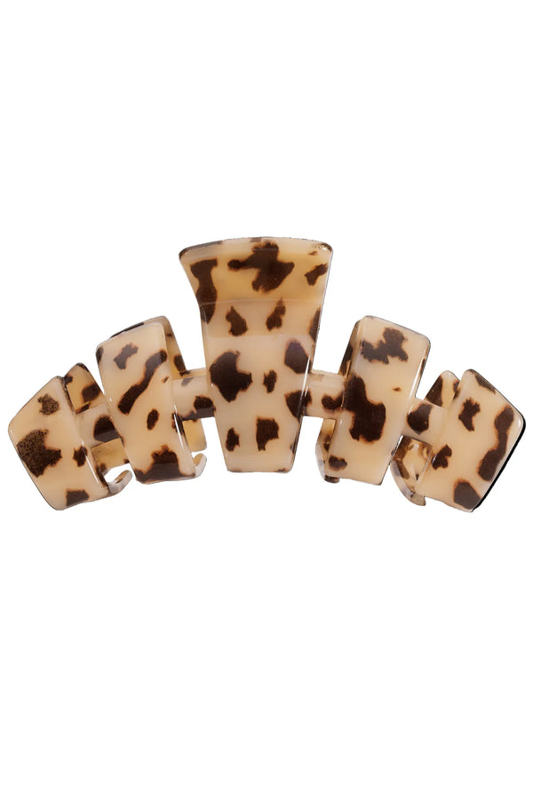 TELETIES - Classic Hair Clip | Large | Blonde Tortoise