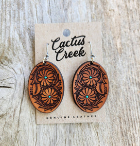 Laura Handmade Leather Earrings