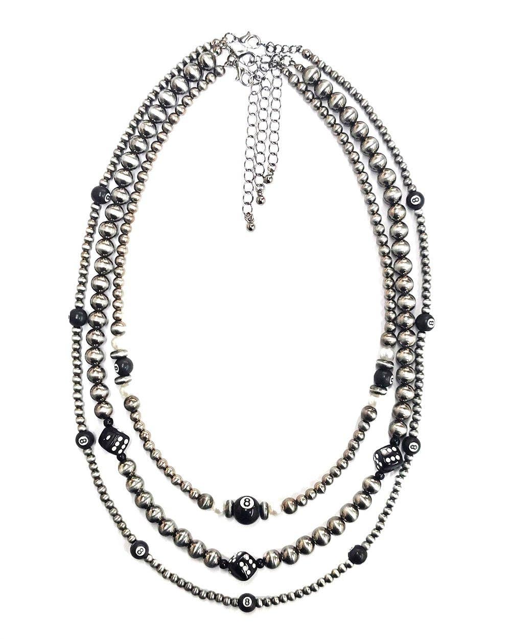 Snowing West - Western Navajo Pearl Multi Layered Necklace