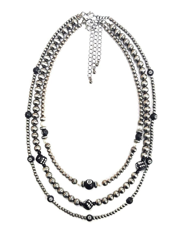 Snowing West - Western Navajo Pearl Multi Layered Necklace
