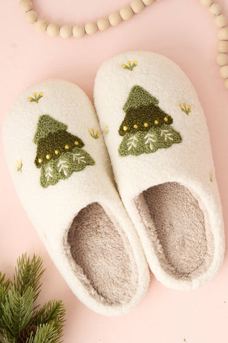 Fuzzy Holiday Slippers