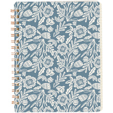 Load image into Gallery viewer, Primitives by Kathy - Blue Folk Florals Spiral Notebook