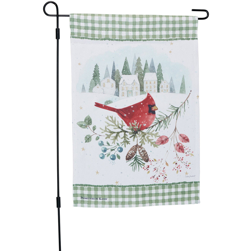 Primitives by Kathy - Winter Cardinal Garden Flag