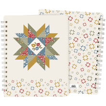 Load image into Gallery viewer, Primitives by Kathy - Star Quilt Spiral Notebook