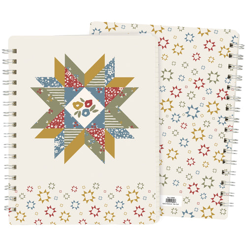 Primitives by Kathy - Star Quilt Spiral Notebook