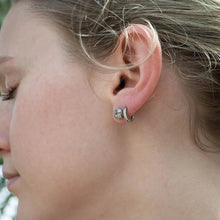 Load image into Gallery viewer, 18K Gold PVD Stainless Steel Knot Stud Earrings: Stainless