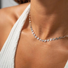 Load image into Gallery viewer, 18K Gold PVD Stainless Steel Sunburst Chain Necklace: Stainless / 16+2"
