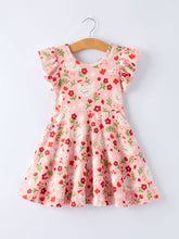 Load image into Gallery viewer, Spring Chicken Floral Farm Print Girls Dress