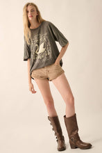 Load image into Gallery viewer, Ornate Swan Vintage-Wash Oversize Graphic Tee