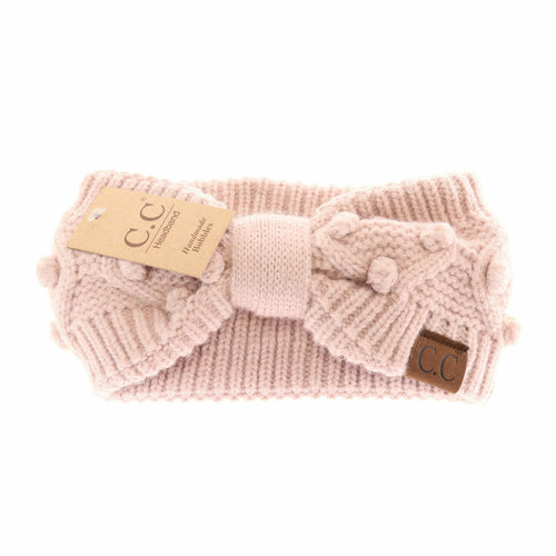 Bobble Knit C.C Women's Fashion Headband: Rose