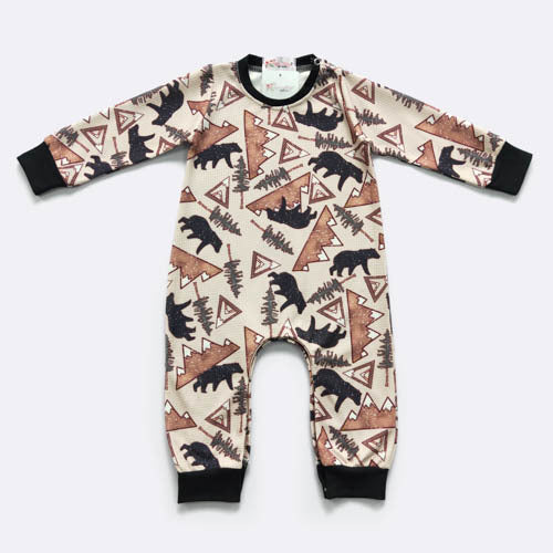 Black Bear Boys Romper