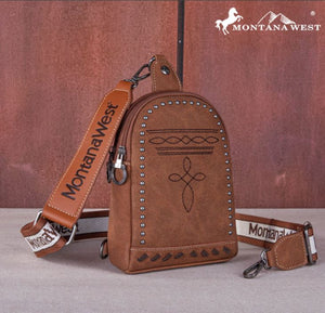 Montana West Embroidered Boot Stitch Sling Bag