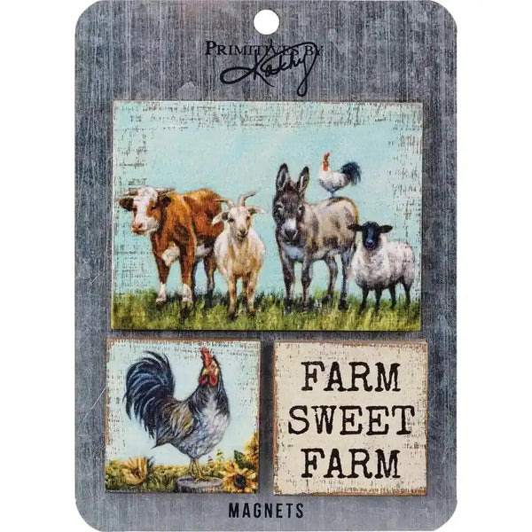 Primitives by Kathy - Farm Sweet Farm Magnet Set