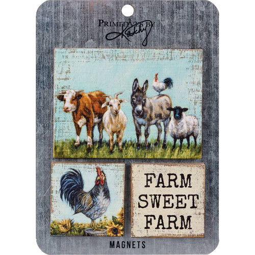 Primitives by Kathy - Farm Sweet Farm Magnet Set