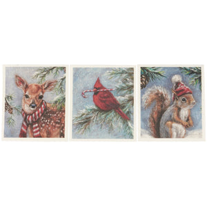 Primitives by Kathy - Winter Animal Swedish Dishcloth Set