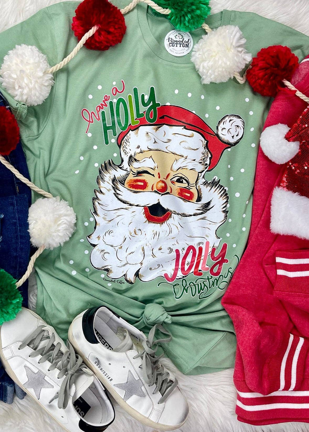 PRE-ORDER Holly Jolly Christmas Santa Tee