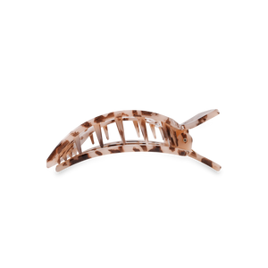 TELETIES - Square Flat Hair Clip | Med. | Blonde Tortoise
