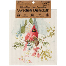 Load image into Gallery viewer, Primitives by Kathy - Winter Cardinal Swedish Dishcloth Set