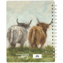 Load image into Gallery viewer, Primitives by Kathy - Highland Cows Spiral Notebook