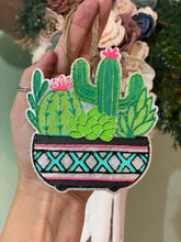 Load image into Gallery viewer, Succulent Cactus Freshie: Leather &amp; Lace