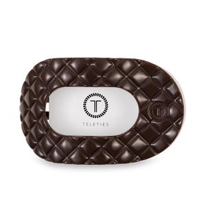 TELETIES - Flat Round Hair Clip | Large | Truly Taupe Quilted