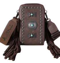 Load image into Gallery viewer, Montana West Fringe Mariposa Concho Phone Wallet/Crossbody