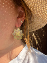 Load image into Gallery viewer, Wild Lupine Folkcraft - QUILTED STAR - stained glass resin earrings