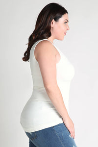 NIKIBIKI Plus Size Tank Top Ivory