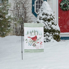Load image into Gallery viewer, Primitives by Kathy - Winter Cardinal Garden Flag