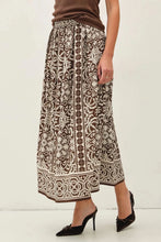 Load image into Gallery viewer, Be Cool - DRAPING PLEATS MAXI SKIRT: Brown