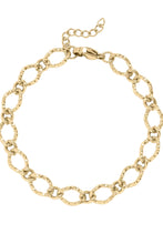 Load image into Gallery viewer, Gold chain bracelet on a white background