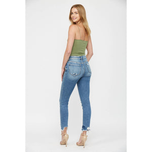 Mica High Rise Medium Wash Skinny Ankle Jeans