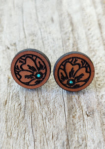 Millie Leather Stud Earrings