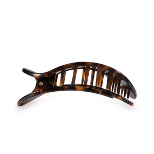 TELETIES - Round Flat Hair Clip | Medium | Tortoise